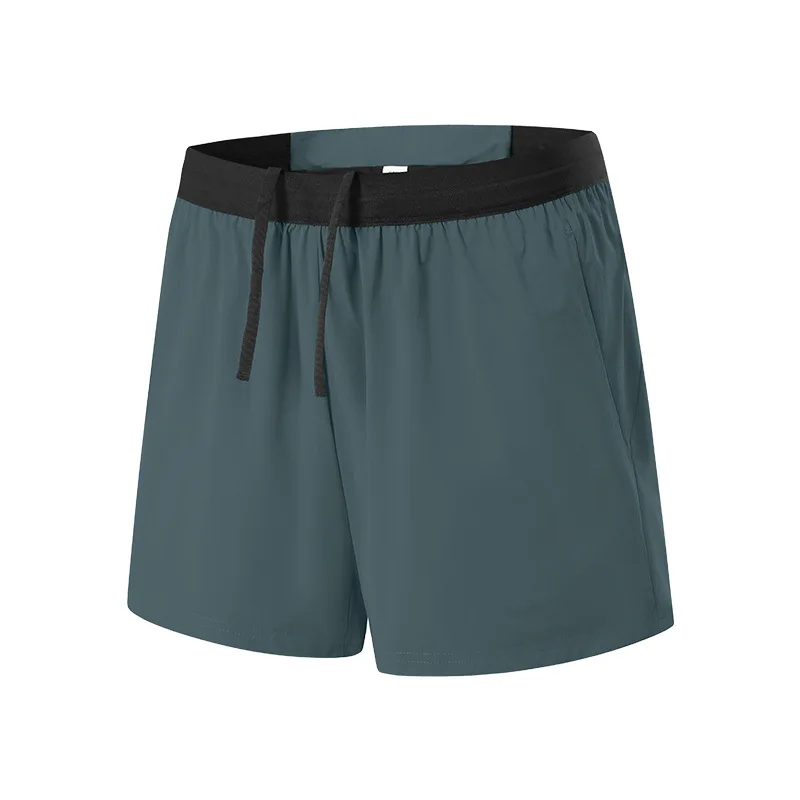 American sports shorts men's outdoor fitness fake two pieces quick-drying breathable swimming three-point shorts DK-23402