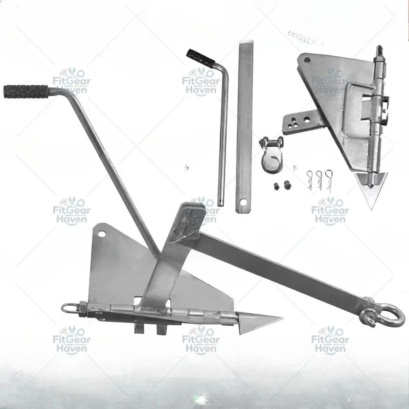 Car Winch Ground Anchor, Car Load Folding Self-rescue Outdoor Tool Accessories