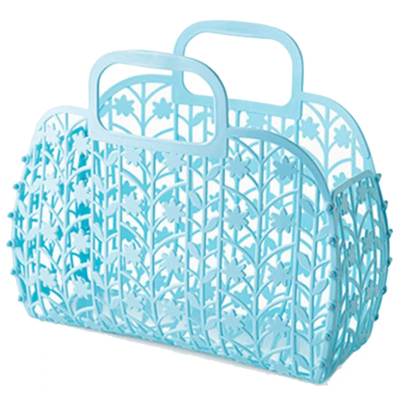 Bathroom Hollow Washing Storage Basket Removable Shower Basket Plastic Bath Basket Shopping Basket Family Storage Organization