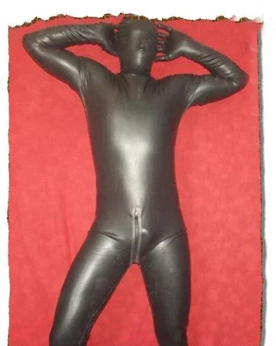 Latex reiner Gummi Zentai Overall Ganzkörper Catsuit Maskerade Bodysuit Herren Kostüm Strumpfhose 0,4mm