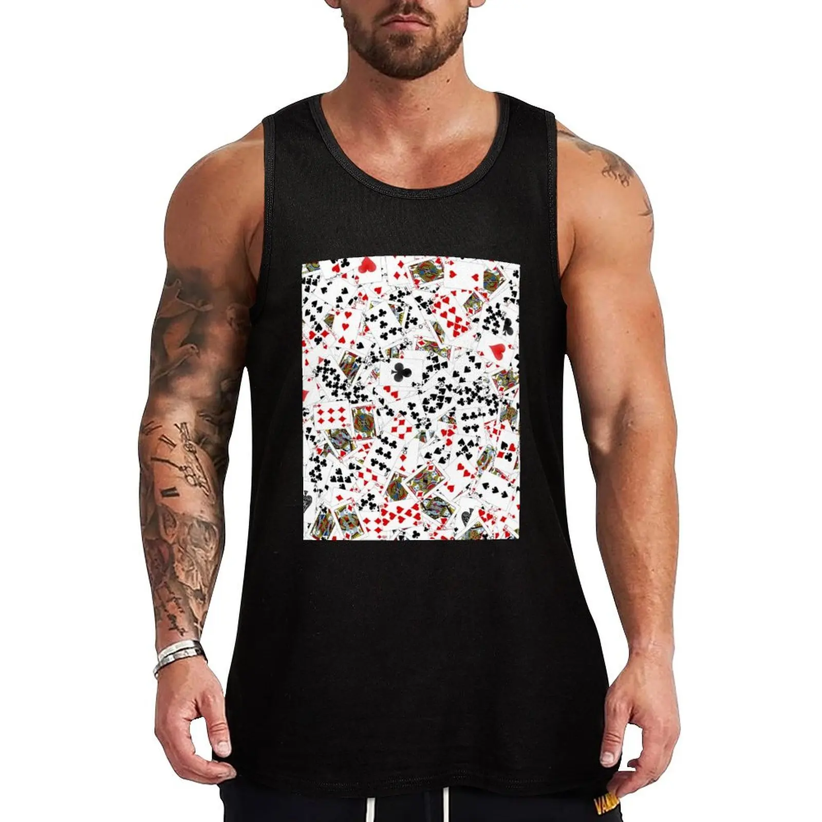 Playing cards Tank Top Urban Street Tank Top Casual Sleeveless Shirt