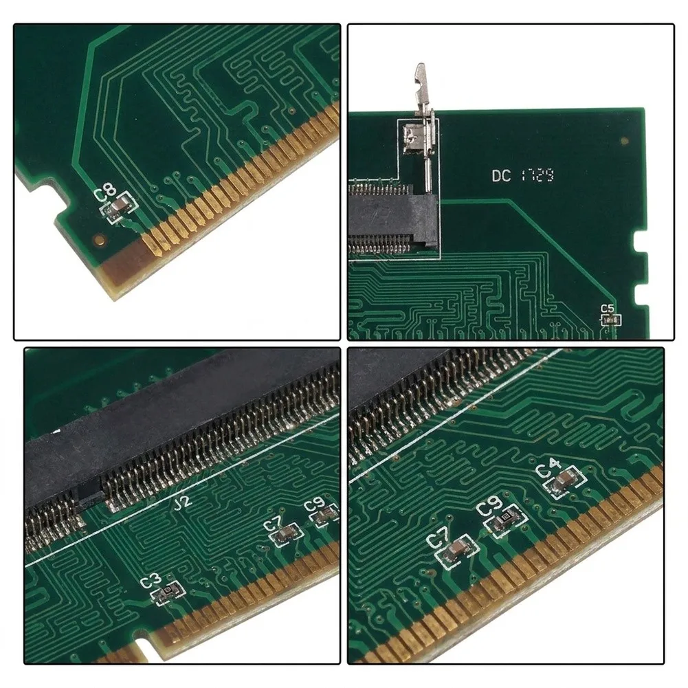 DDR3 SO-DIMM To UDIMM Memory Adapter Card 1.5V Only Green PCB For Laptop For Ram Testing On Desktop PC Motherboard Tool