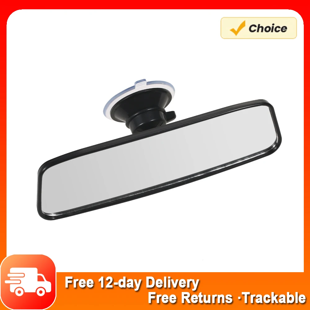 Universal Interior Rear View Mirror Suction Rearview Mirror for Car Plastic Rear View Mirror High Definition Mirror Anti-Scratch