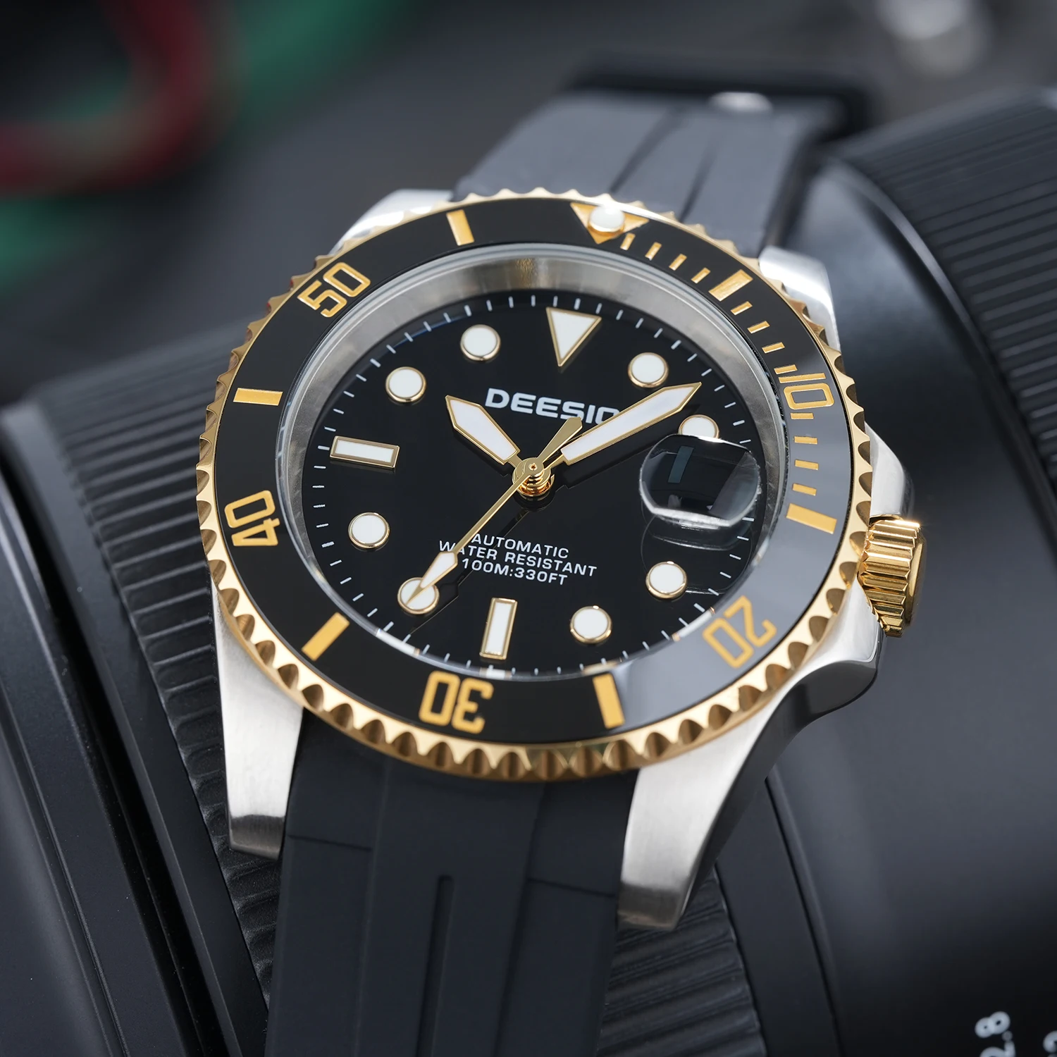 Luxury Watch All Black - DEESIO Erkek Lüks Tam Otomatik Mekanik