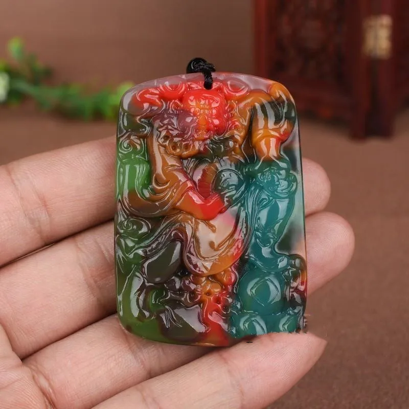 

Xinjiang Hetian Jade Color Jade Zhong Kui Ghost-catching Pendant for Men To Ward Off Evil Spirits