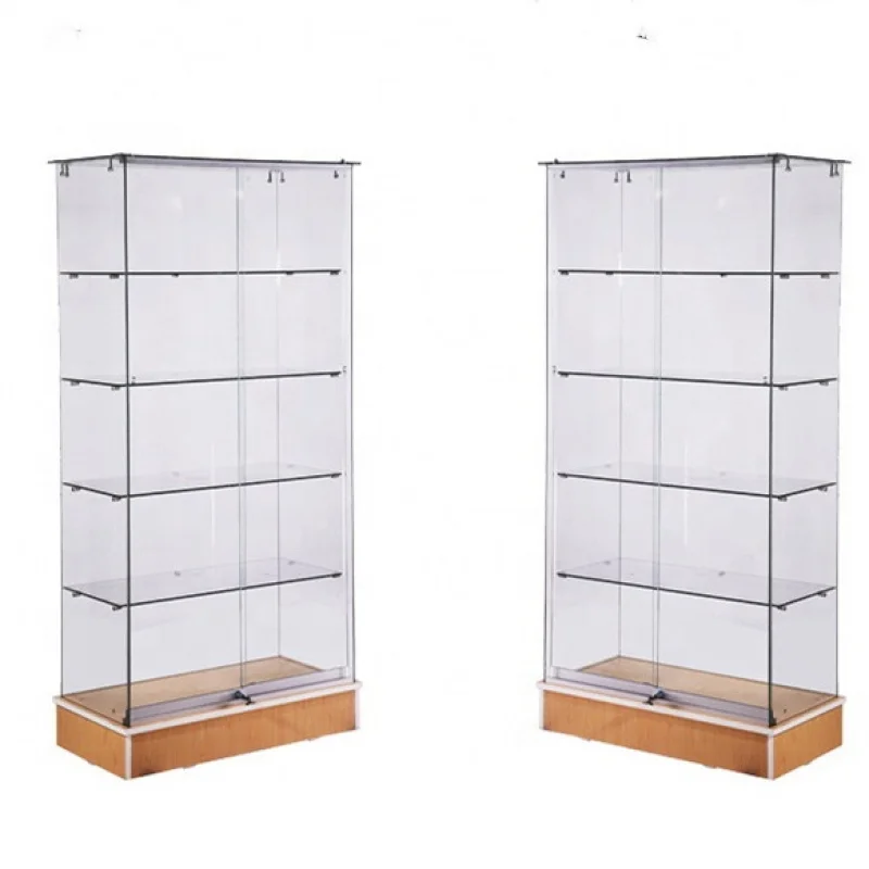 Custom. frameless glass display cabinet smoke shop display tempered glass display showcase