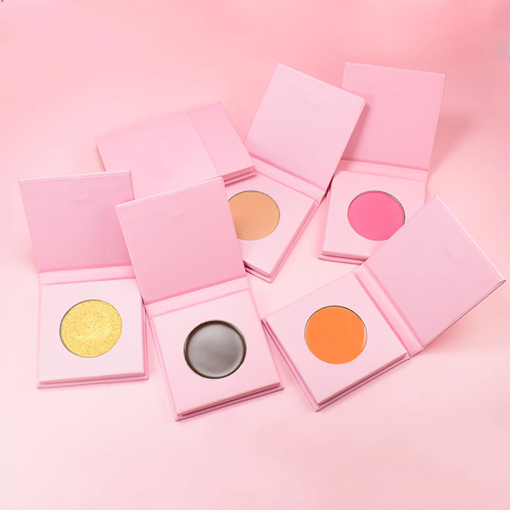 10 Colors Private Label Blush Powder Custom Logo Monochromatic Matte Blusher Finely Milled Texture Paper Compact Makeup Vegan