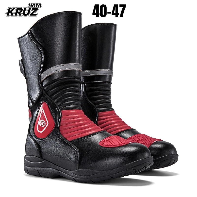 Hot Moto Boots High Top Waterproof, Anti-collision Motorcbike Boots Breathable, Anti-skid, Safe Outdoor Riding