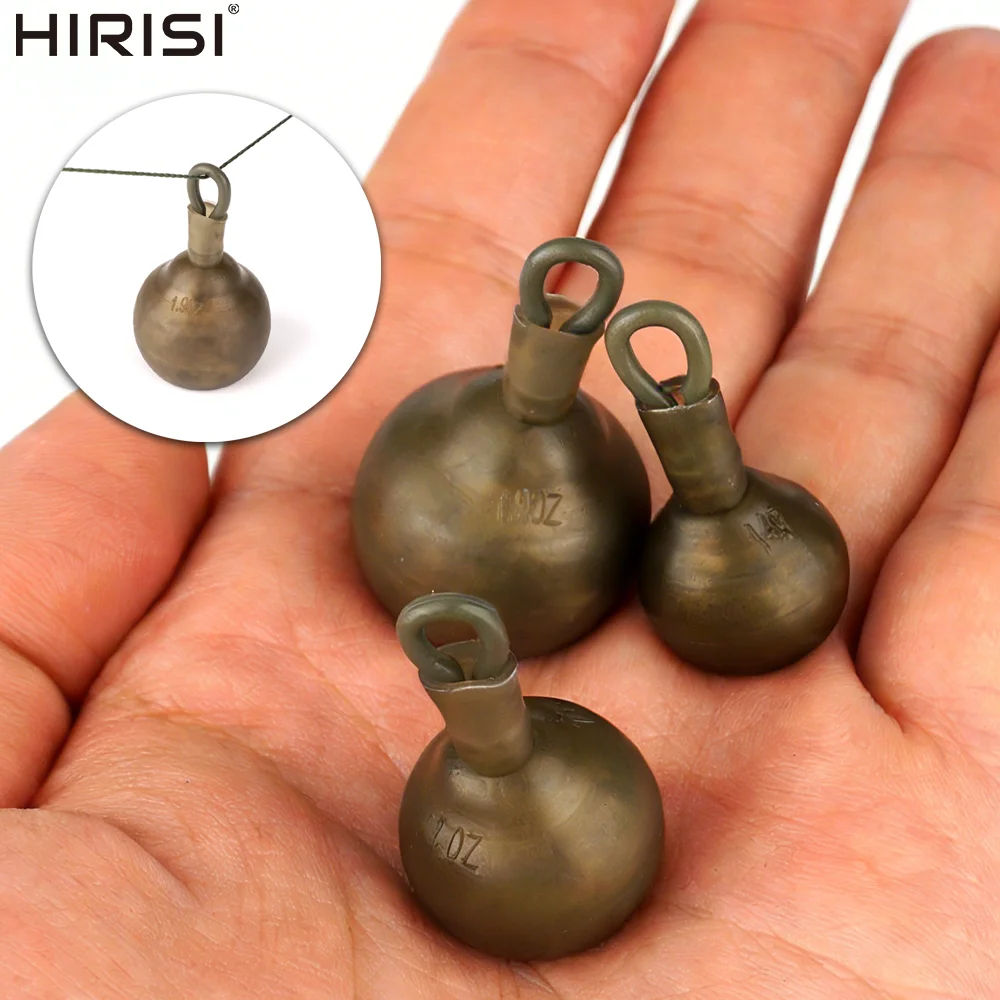Hirisi 3-teiliges Set zum Angeln, gummibeschichtete Wasserdruck-Blei-Sinker, 14 g/28 g/52 g, Sicherheits-Clip-On-System für Karpfenangeln, Zubehör