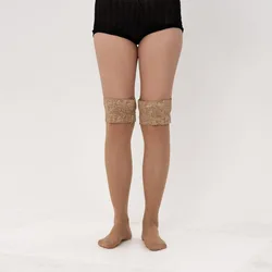 Export large size ultra thin lace lace stockings over the knee stockings solid color covered silk stockings