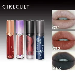 Girlcult Goth Lip Cream Matte Soft Mist Duochrome High Colors Dark Lip Mud Nude Lip Base Non-stick Cup Fine Flash Lip Makeup