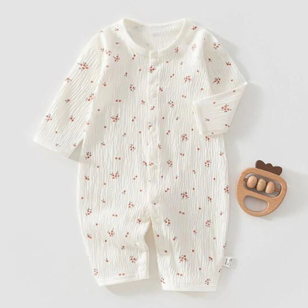 Baby Girl Long Sleeve Romper Cotton Thin Summer Infant Boy Boutique Clothes Air-conditioned Unisex Baby Jumpsuit New Arrival