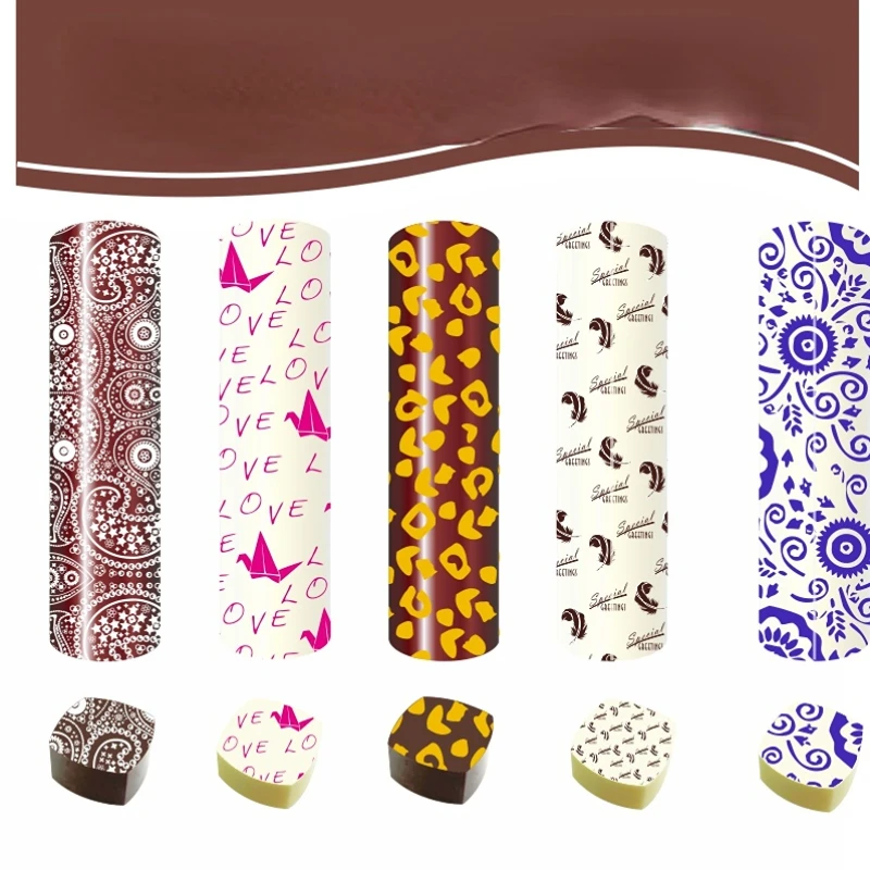 

30/50pcs Chocolate Transfer Paper Pattern Mold Animal Pattern Architecture European Style Cake Baking Biscuit Mold Cake Tools