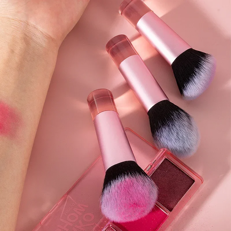 3pcs Mini Short Portable Makeup Brush Set Blush Contouring Brush Foundation Brushes Loose Brush Cute Make Up Brushes