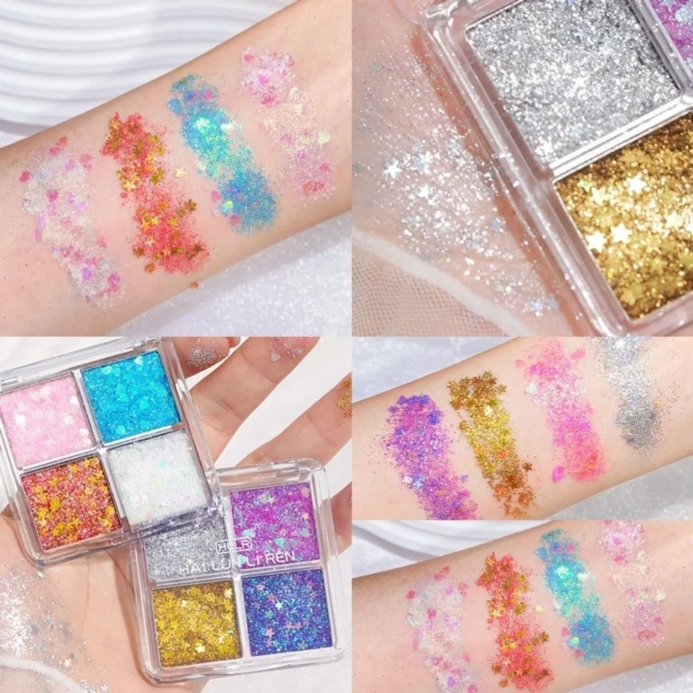 Multi-color Glitter Eyeshadow Palette High Gloss Sequins Mermaid Eyeshadow Pearlescent Glitter Sparkle Sequin