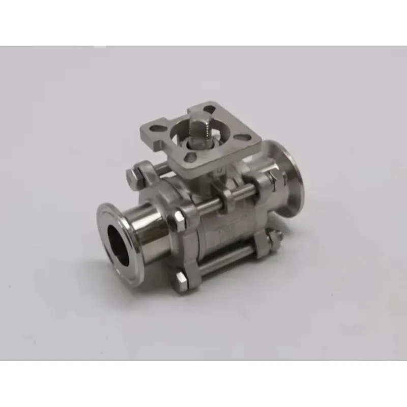 Quality Hygienic Stainless Steel Pneumatic Low Profile Three-way Ball Valve Quick Installation Corrosion Resistant OEM