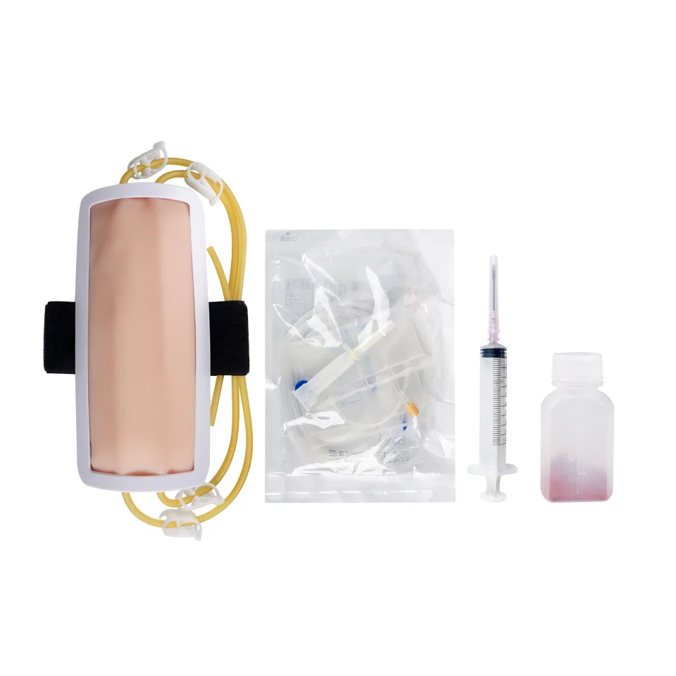 

Wearable Forearm Venipuncture Model Intravenous Injection Practice Trainer Kit IV Pad Practice Kit for Medical Science Training