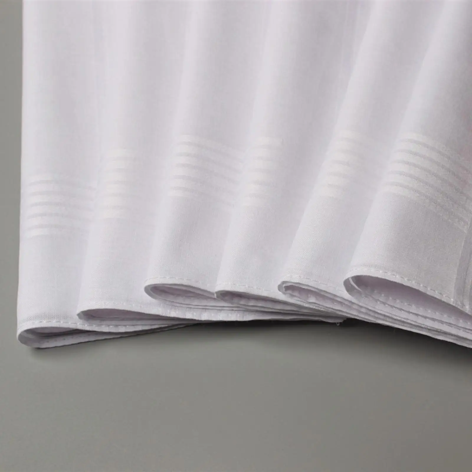 6x White Mens Handkerchief Hankies Bandanas Gift Hanky 40Cmx40cm Pocket Square for Father Birthday Men Women Suit DIY