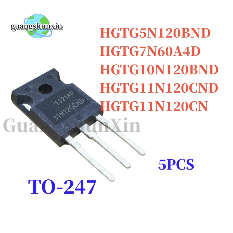 5pcs HGTG5N120BND HGTG7N60A4D HGTG10N120BND HGTG11N120CND HGTG11N120CN 5N120BND G7N60A4D 10N120BND 11N120CND 11N120CN G11N120CN