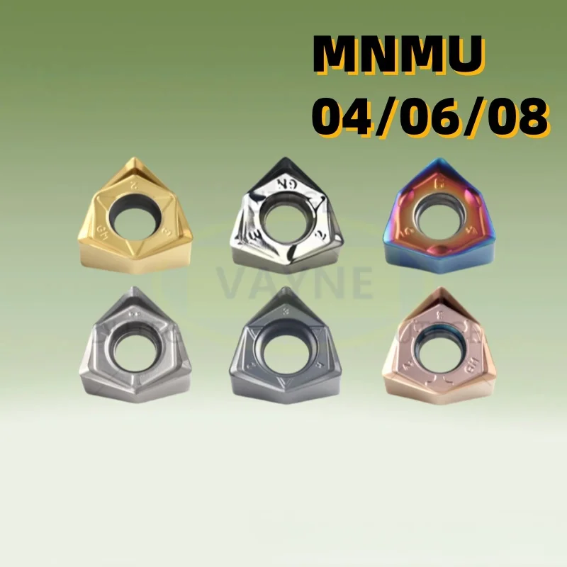 10pcs WNMU060408 Face Milling Inserts  WNMU040304 WNMU080608 GH GM GMT Carbide Cutter Plate Lathe Turning Tool for MFWN