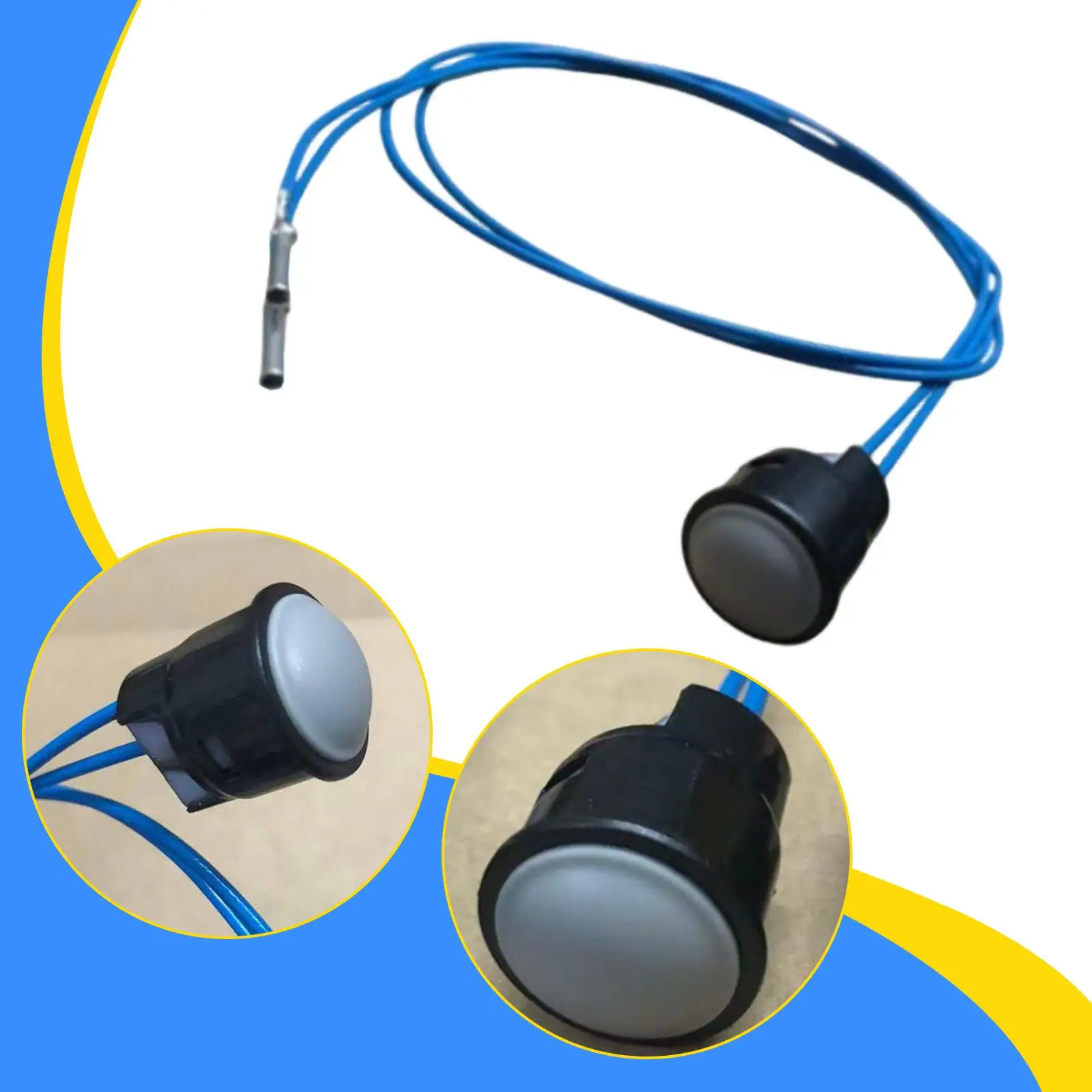Excavator Control Handle Button Switch for Joystick Replacement Spare Part with Cable Construction Machinery