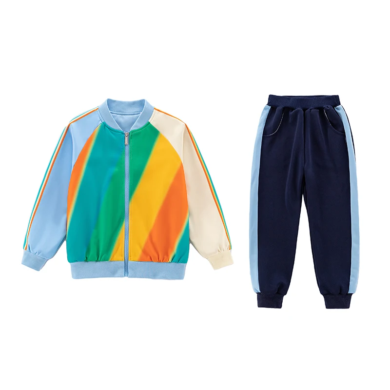 Kids School Uniform for Boy Girls Elementary School Student Clothing Set For Child Casual Jacket Pants Two Pieces Clothes Suit image 6
