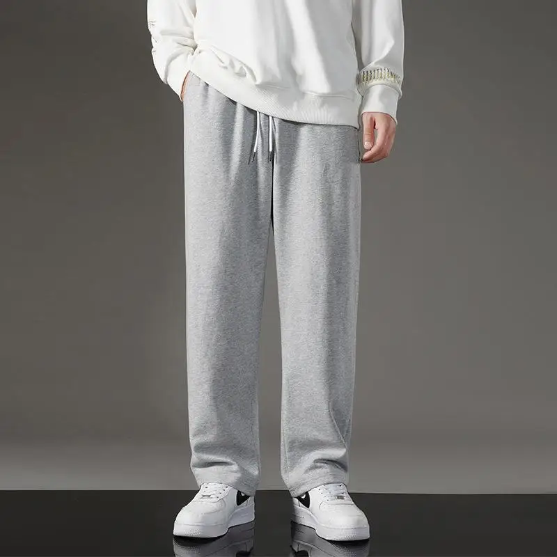 Herenbroek met wijde pijpen van dunne stof, losse vrijetijdsbroek in Koreaanse stijl van hoge kwaliteit voor stedelijke vrijetijdskleding