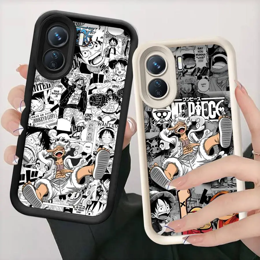 One Piece Strohhut Captain Luffy Handyhülle für Xiaomi Redmi Note 11s 10 11 12 Pro 12s 13 14 Pro Plus Soft Cover