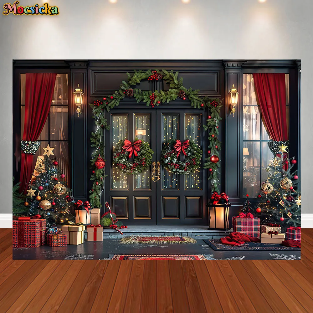 

Christmas Toy Store Photography Background Xmas Tree Gift Decoration Supplies Family Portrait Photo Backdrops Studio Props