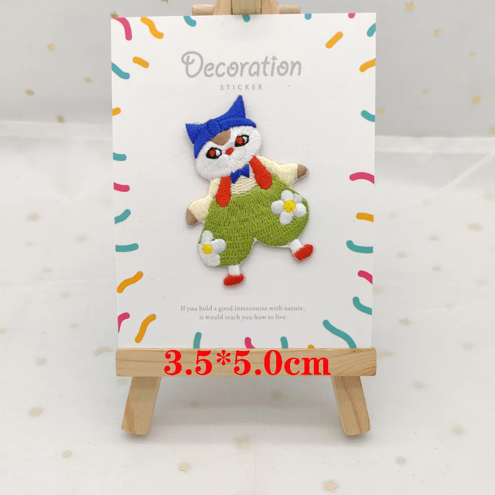 Cartoon Katze Stickerei Patches für Kleidung Kinder Aufbügeln Transfers für Hemd Applikation Scratch Patch DIY Rucksack accesorios swe – Detail 9
