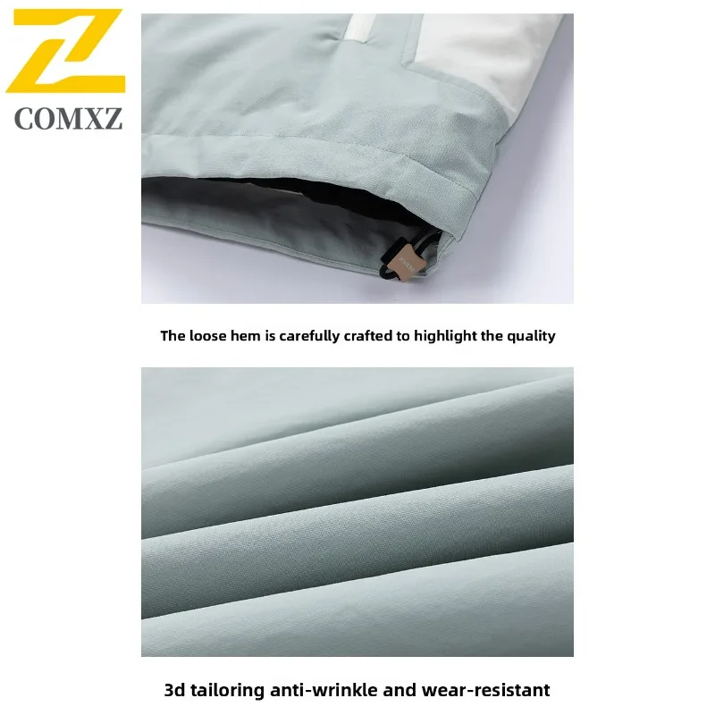 2025 New Arrival Men's Winter Hooded Jacket Color Block Trendy Thick Warm Parka Casual Ski Windproof Down Cotton Padded Coat