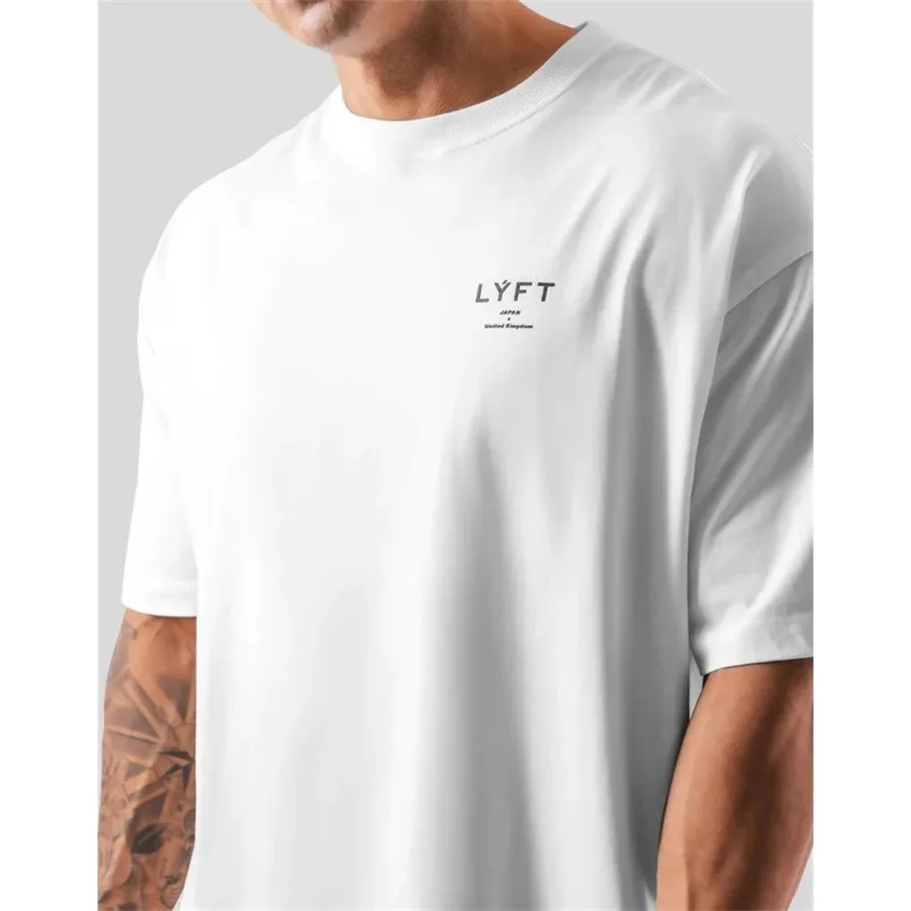 One Point  Print Big T-Shirt Men Running Sport Gym Fitness Unbranded Waist-Cinching PU Leather Nine-Quarter Sleeve Citywalk