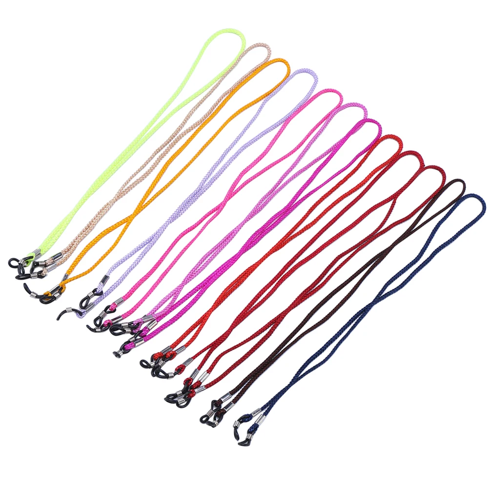 

12pcs Glasses Cords Anti-slip Eyeglasses Straps Durable Chains for Sports Running Hiking Cycling Holders Safe