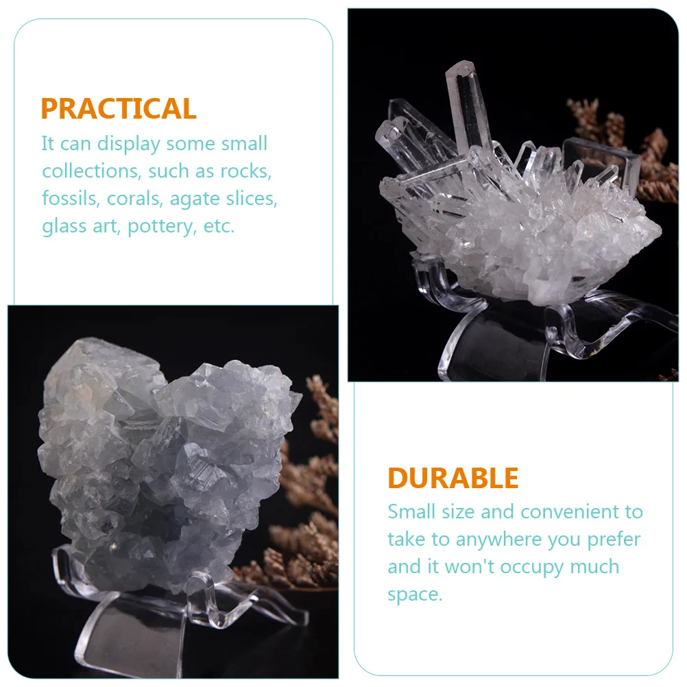 

20pcs Display Stands Clear Jewelry Holder Stands For Display Collectibles Craft Fair Rack Accessory Mineral Stand