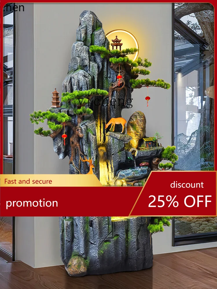 

YFY Искусственная гора и фонтан Украшение интерьера Офис Циркуляционная вода Ландшафтный дизайн