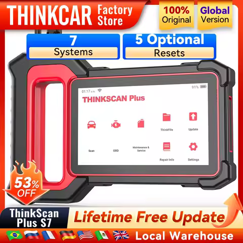 THINKCAR Thinkscan Plus S7 Best Car Scanner OBD2 Scanner Professional Automotive Code Reader DIY Car Diagnostic Tool 5 Resets