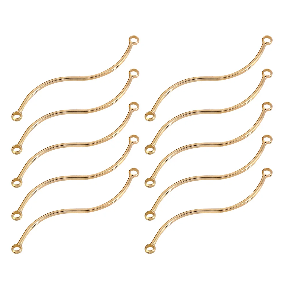 

10 pcs Copper Charms S-shape Pendant DIY Earring Accessories Jewelry Making Materials Bracelet Necklace Crafting Supplies