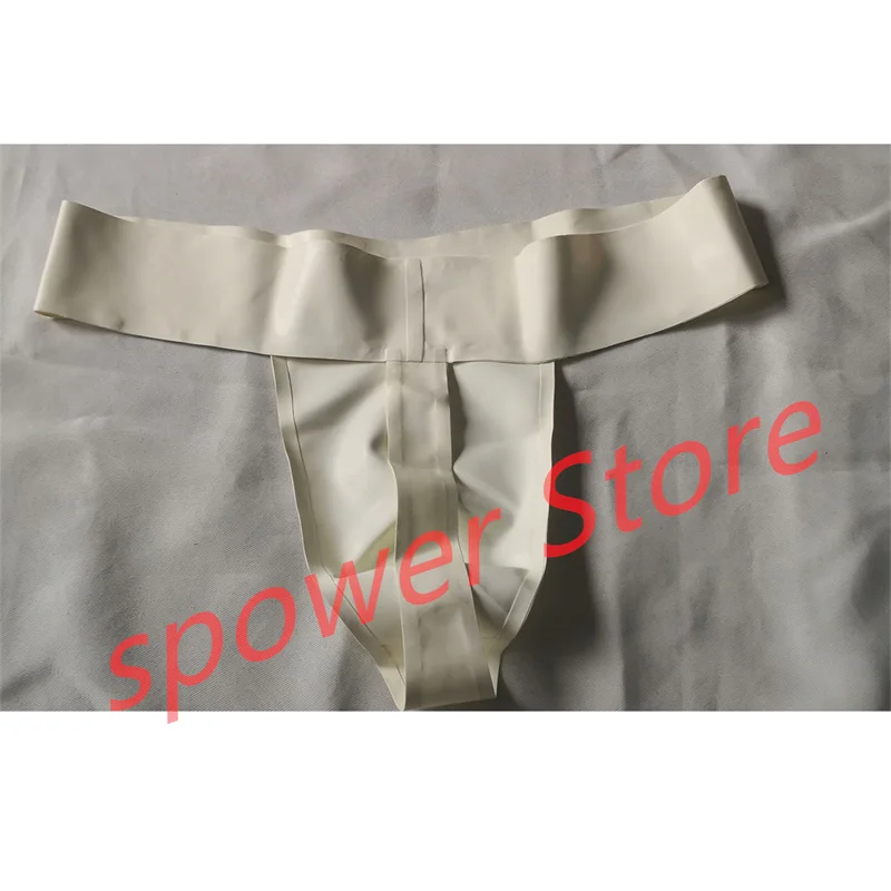 

Латексные трусы-стринги, сексуальные фетиш-резиновые шорты, белое нижнее белье, нижнее белье, трусы, карнавальный костюм ручной работы для мужчин