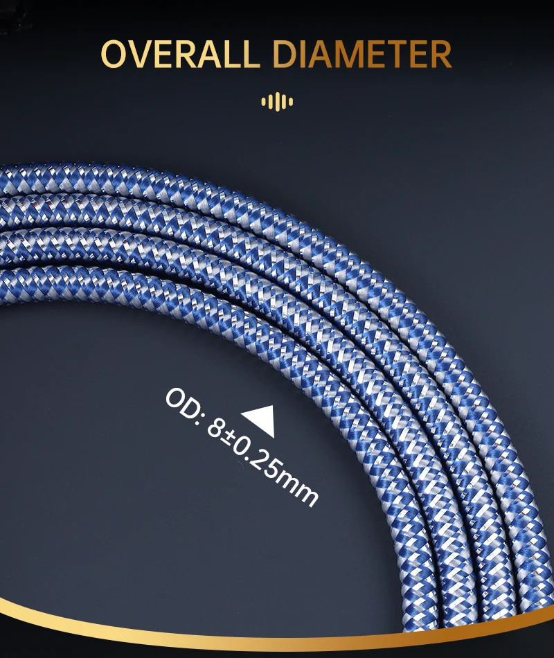 Serost StarPro HiFi-Audiokabel, versilbertes OFC-Kabel, 3,5-mm-AUX auf 6,5-mm-TRS-Stereo-Adapterkabel für Mikrofon, Verstärker, Lautsprecher – Detail 10