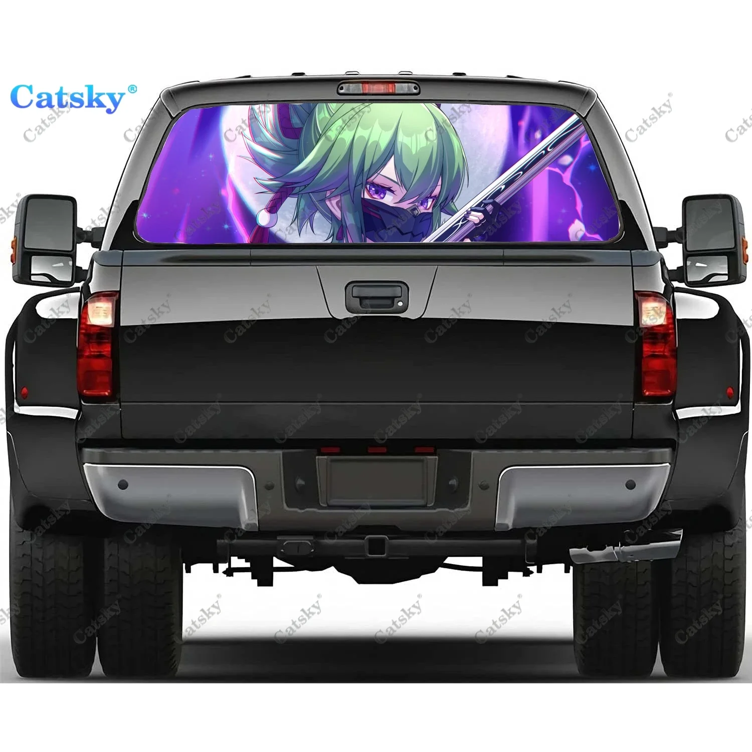 

Kuki Shinobu Genshin Impact Window Decal Sticker Graphic PVC Decorative Truck Sticker Perforated Vinyl Universal Sticker