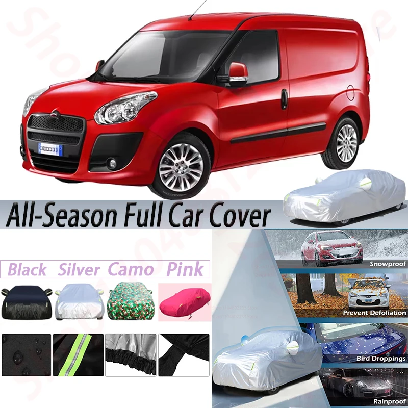 

Waterproof Car Covers For Fiat Doblo Panorama Ratico Outdoor Anti-UV Sun Shade Snow Rain Dust Protection Cover