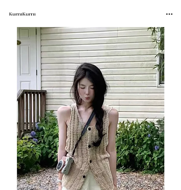 سترات الصدريات رقيقة المرأة سترة الرسن أعلى امرأة الخريف تويد مربوط صدرية مكان العمل مزاجه شركة أنيقة الحديثة مثير #1