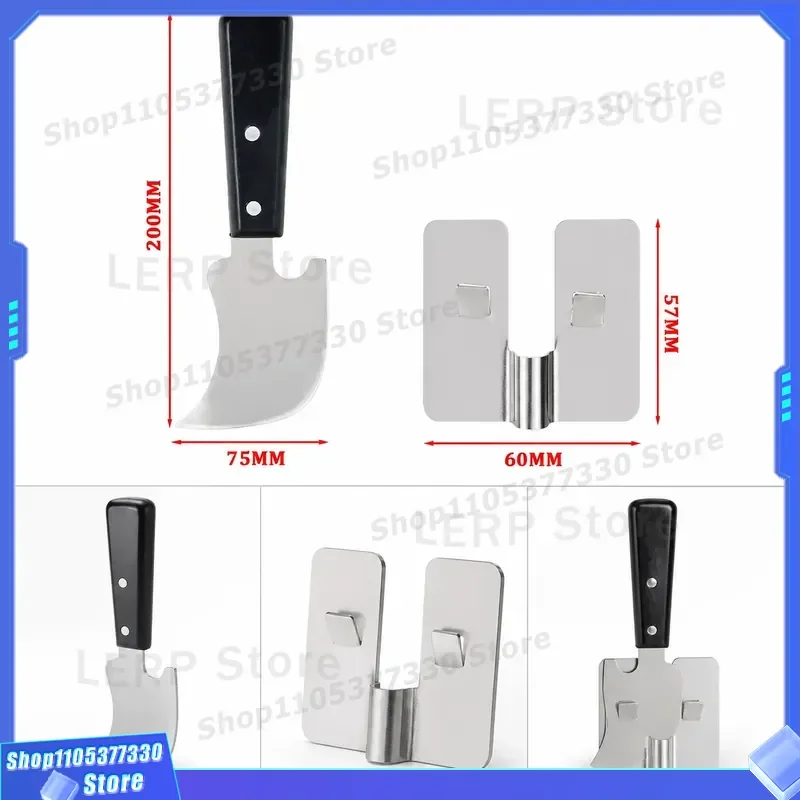 20cm Quarter Moon Knife Welding Seam Guide Cutting Trimming Knife for PVC Sports Plastic Floor Peeling and Trimming