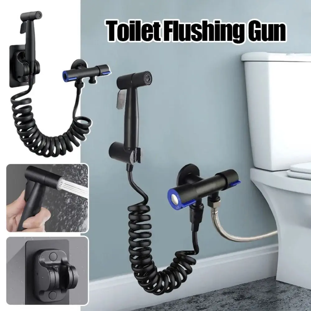 

Ручной опрыскиватель для биде высокого давления, гибкий шланг, регулируемые головки опрыскивателя для унитаза, без держателя палочки, без протечек