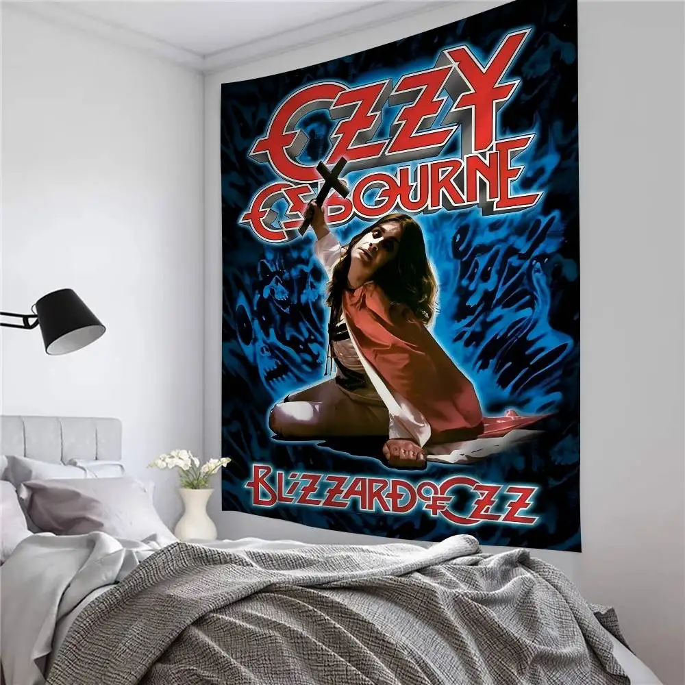 الثقيلة المعادن الفرقة روك أوزي أوزبورن الفرقة الكرتون نسيج الهبي زهرة جدار السجاد النوم ديكور ديكور فني للمنزل