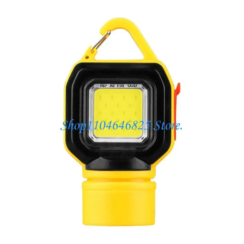 Small LED Flashlights Waterproof Plastic Texture Flashlight with Keychain