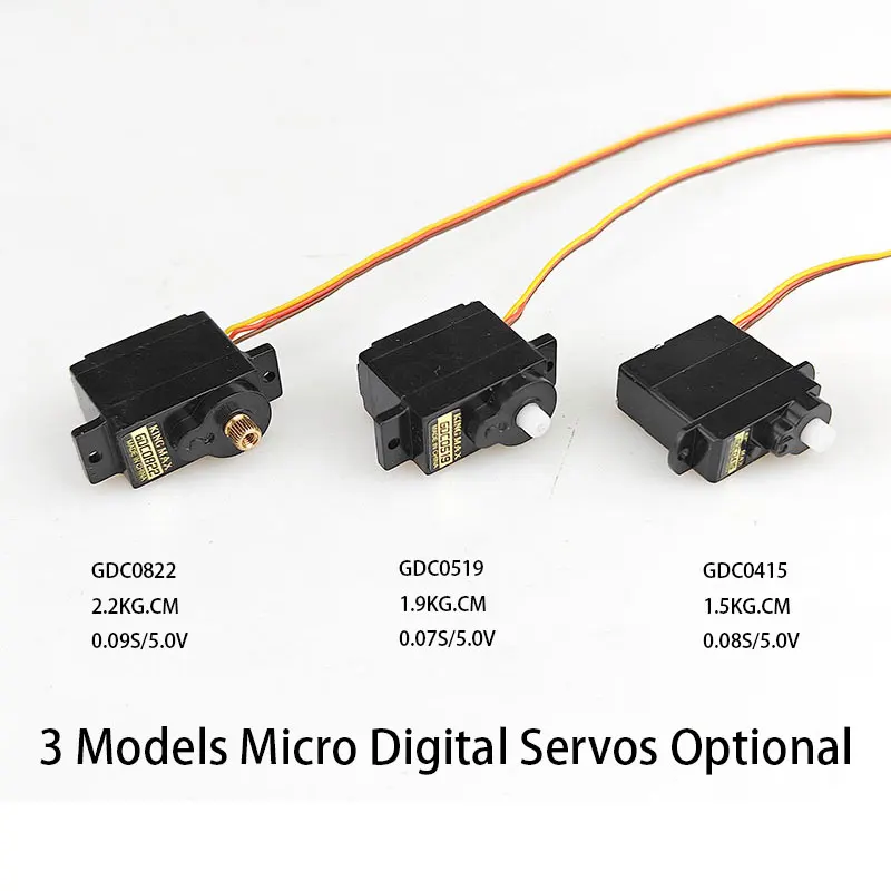 1 шт. Kingmax низковольтный микроцифровой сервопривод без сердечника GDC0415 GDC0519 GDC0822 для небольшого пенопластового самолета с неподвижным крылом