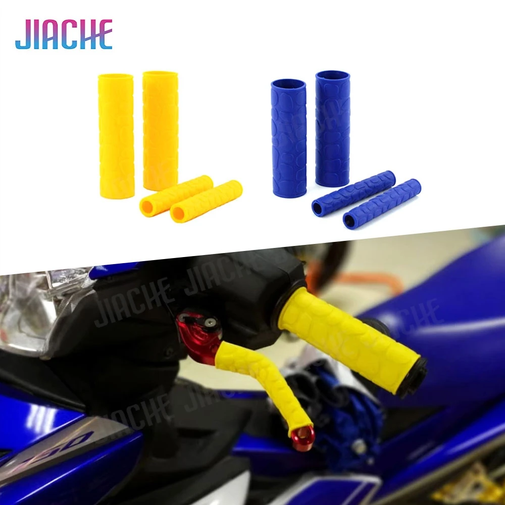 

2PCS Non-slip Rubber Grip Glove Motorcycle Handle Cover Universal Heat Shrinkable Grip Cover Sleeve External accessories