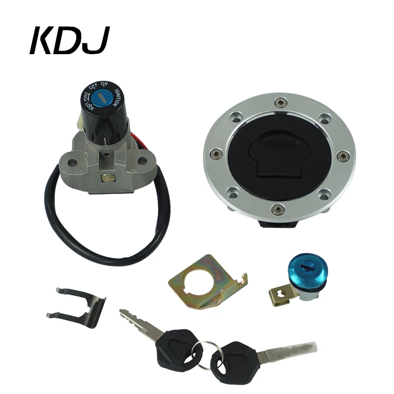 Motorcycle Ignition Switch Fuel Gas Cap Cover Seat Lock Key Set for Suzuki GS500 2001-2012