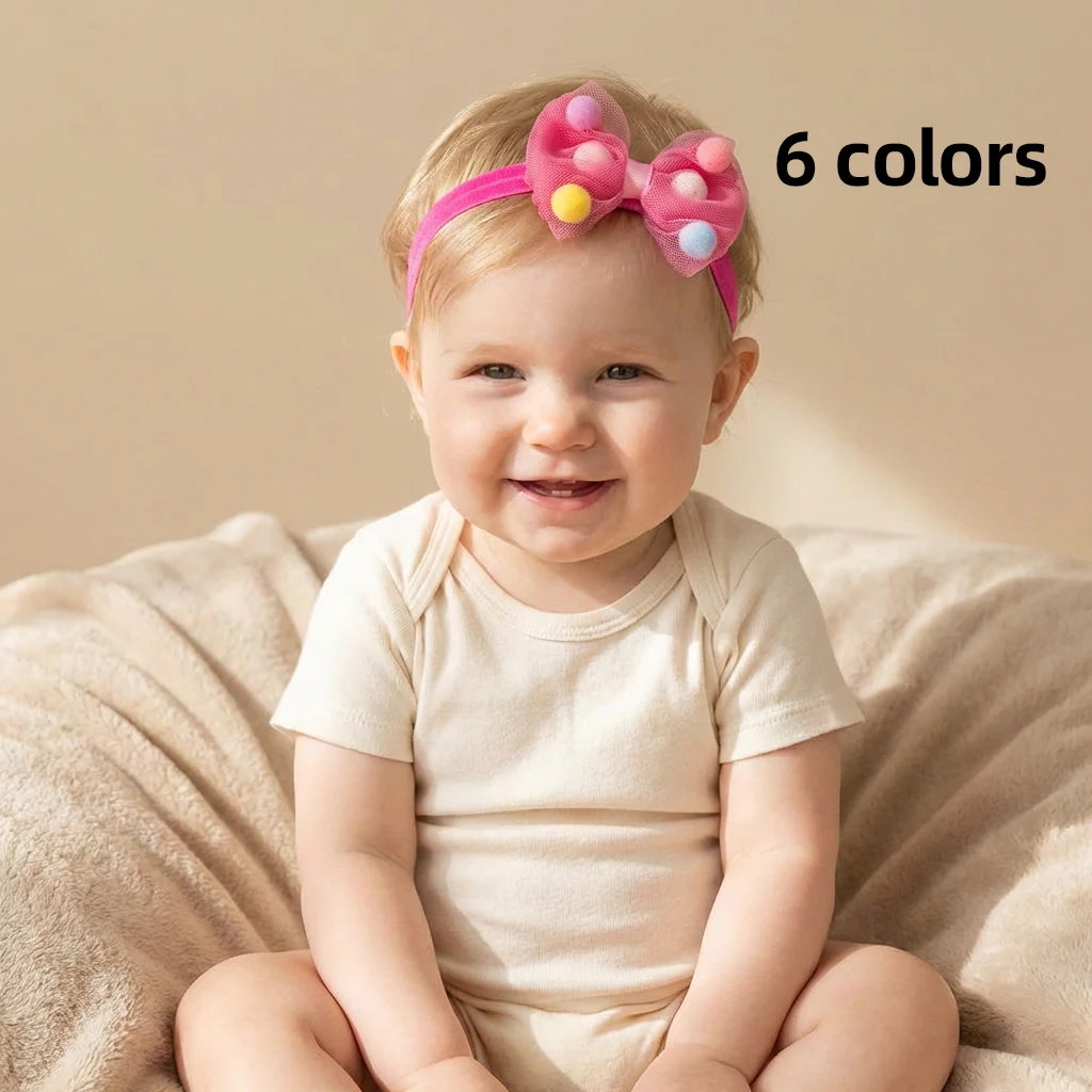 

New Summer Children's Hair Accessories Cute and Comfortable Mesh Bow Baby Headband Infant Headband